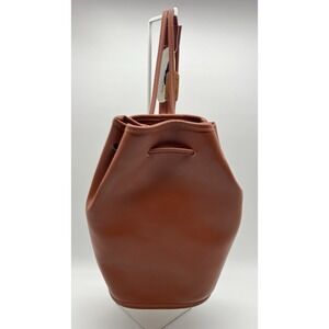 Leather Bucket‎ Bag Saddle Brown Large